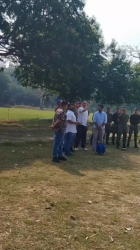 Black Kite demonstration with officers in the field