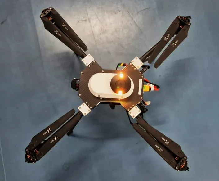 Cellular 4G/5G drone seen from above